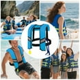 thumbnail image 2 of Inflatable Life Jacket For Adults 150N Manual Auto Swim Vest With Whistle Reflective Strips Adjustable Buckles Boating Water Sports Gear, 2 of 6