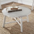 thumbnail image 2 of Bowery Hill Table de Cocktail Moderne en Bois, Blanc Albâtre Vieilli, 2 of 4