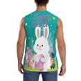 thumbnail image 4 of Fotbe Happy easter Men's Camiseta sin Mangas Estampada para Hombres, Playera Casual para Gimnasio, Entrenamiento, Playa-X-Large, 4 of 7