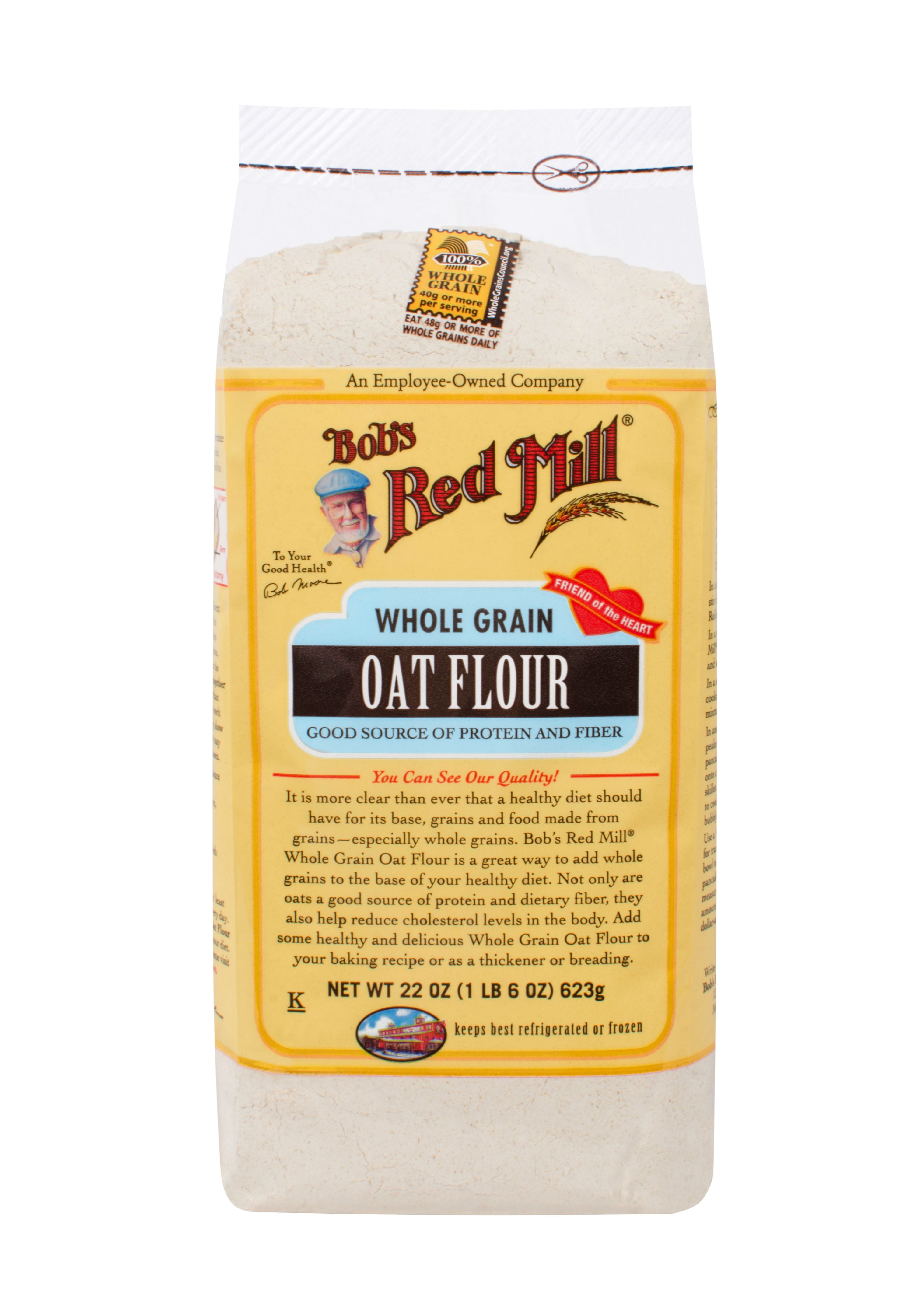 Bobs Red Mill Whole Grain Oat Flour, 22 Oz