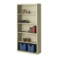 thumbnail image 5 of Hirsh 5 Shelf Metal Bookcase, 72in. Height, Putty, 5 of 6