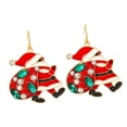 thumbnail image 3 of 2 Piezas Pendientes de Papá Noel Pendientes Colgantes Accesorios de Disfraces Pendientes Creativos de Regalo de Navidad para la Fiesta del Día de San, 3 of 8