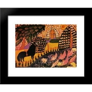 A horse in sadness 20x24 Framed Art Print by Primachenko, Maria