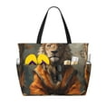 thumbnail image 1 of Easygdp Jungle Meditating Lion Bolsa de Viaje de Playa de Gran Capacidad, Bolsa Tote Perfecta para la Playa, Escapadas de Fin de Semana y Viajes, 1 of 7