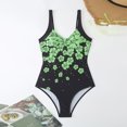 thumbnail image 3 of Generic Women's One Piece Swimsuit V Neck Tummy Control Floral Print Bathing Suits Sexy Suspenders Backless Swimwear, 3 of 5
