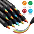 thumbnail image 3 of Drawing Set for Kids,12 Colors Rainbow Pencils, Colored Pencils for Adults, Multicolored Pencils,Art Supplies for Art Drawing, Coloring, Sketching, Pre-sharpened,Art Gifts(12 Pcs), 3 of 8