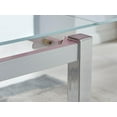 thumbnail image 5 of Furniturebox UK Enna 66.93 in Metal Glass and Extending Indoor Dining Table, White (1 Count), 5 of 6