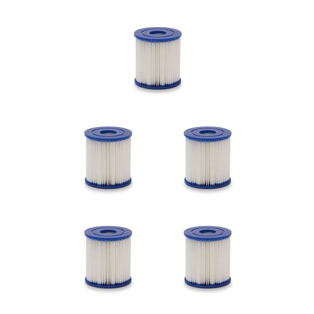 ziyahi Filtre de Piscine Gonflable en Polyester Recharge Pompe de Spa Filtres Système de Filtration Accessoire de Réparation Pièces de Rechange Type I 5Ensemble