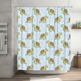 thumbnail image 5 of Rateoe Cartoon Sea Turtle Shower Curtain - Fancy Bathroom Shower Curtain Sets - Waterproof Shower Curtain with Hooks with 12 Plastic Hooks 72x72 Inches, 5 of 5