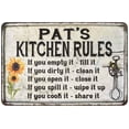 thumbnail image 1 of Pat's Kitchen Rules Chic Sign Vintage Decor 16 x 24 Matte Finish Metal 116240032390, 1 of 1