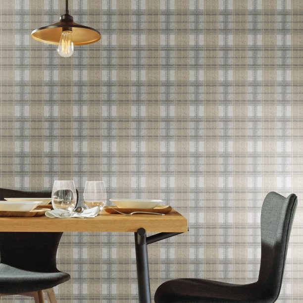 Roommates Tweed Plaid Peel & Stick Wallpaper