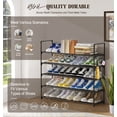 thumbnail image 6 of Riousery 5-Tiers Shoe Rack Shoe Storage Organizer for Entryway Closet, 35.5 Inch Length Stackable Shoe Shelf Hold up to 25-30 Pairs Shoes, 6 of 8