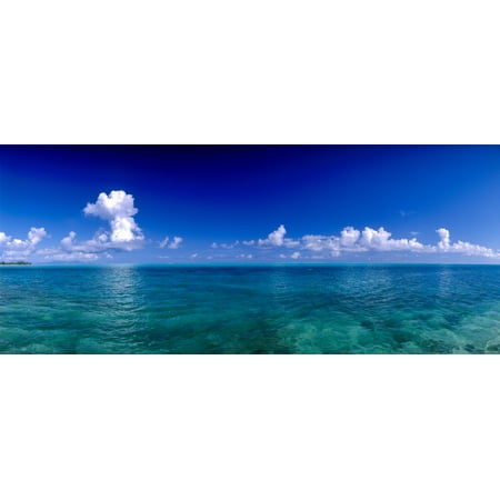 Clouds over Pacific ocean Bora Bora Leeward Islands Society Islands French Polynesia Canvas Art - Panoramic Images (12 x 36)