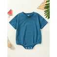 thumbnail image 2 of Bagilaanoe Newborn Baby Girl Boy Rompers Short Sleeve Bodysuits 3M 6M 12M 18M Infant Casual One Piece Short Jumpsuit, 2 of 8