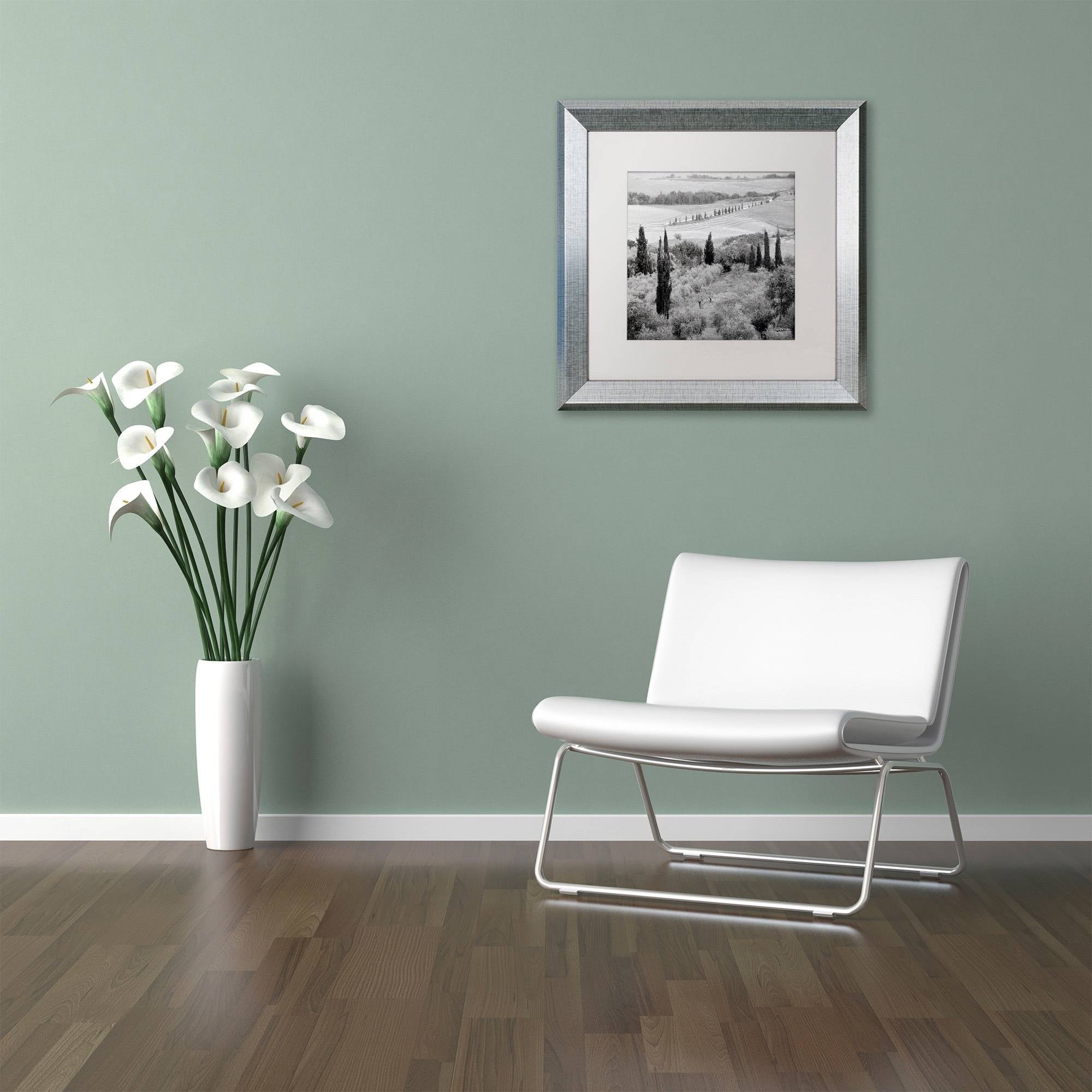 Trademark Fine Art "Tuscany X" Canvas Art by Alan Blaustein, White Matte, Silver Frame