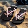 thumbnail image 5 of POLERO Beach Flip-Flops for Women Graffiti English Bulldog Cushion Yoga Mat Footbed Anti-slip Bathroom Thong Sandals, 5 of 7