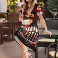 thumbnail image 2 of Lsque Chucky Print Women's Casual Dress T-Shirt Summer Short Sleeve Scoop Neck Swing Dresses, 2 of 7