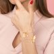 thumbnail image 2 of Brazalete de metal con flores de moda: elegante brazalete abierto para mujer, brazalete floral para uso diario., 2 of 7