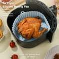 thumbnail image 4 of Billuyoard Air Fryer Pot Silicona Reutilizable Horno Cesta Bandeja para hornear Revestimiento de cocina A prueba de fugas Home Pan Accesorio Verde Type3 NO3, 4 of 6