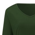 thumbnail image 5 of Wuphunn Long Sleeve Shirts for Women Tops for Women's Clothing Summer Tops for Women Summer Tops Playeras Para Mujer Dressy Blouses for Women Solid Blouses Tops Work Tops for Women Army Green L, 5 of 9