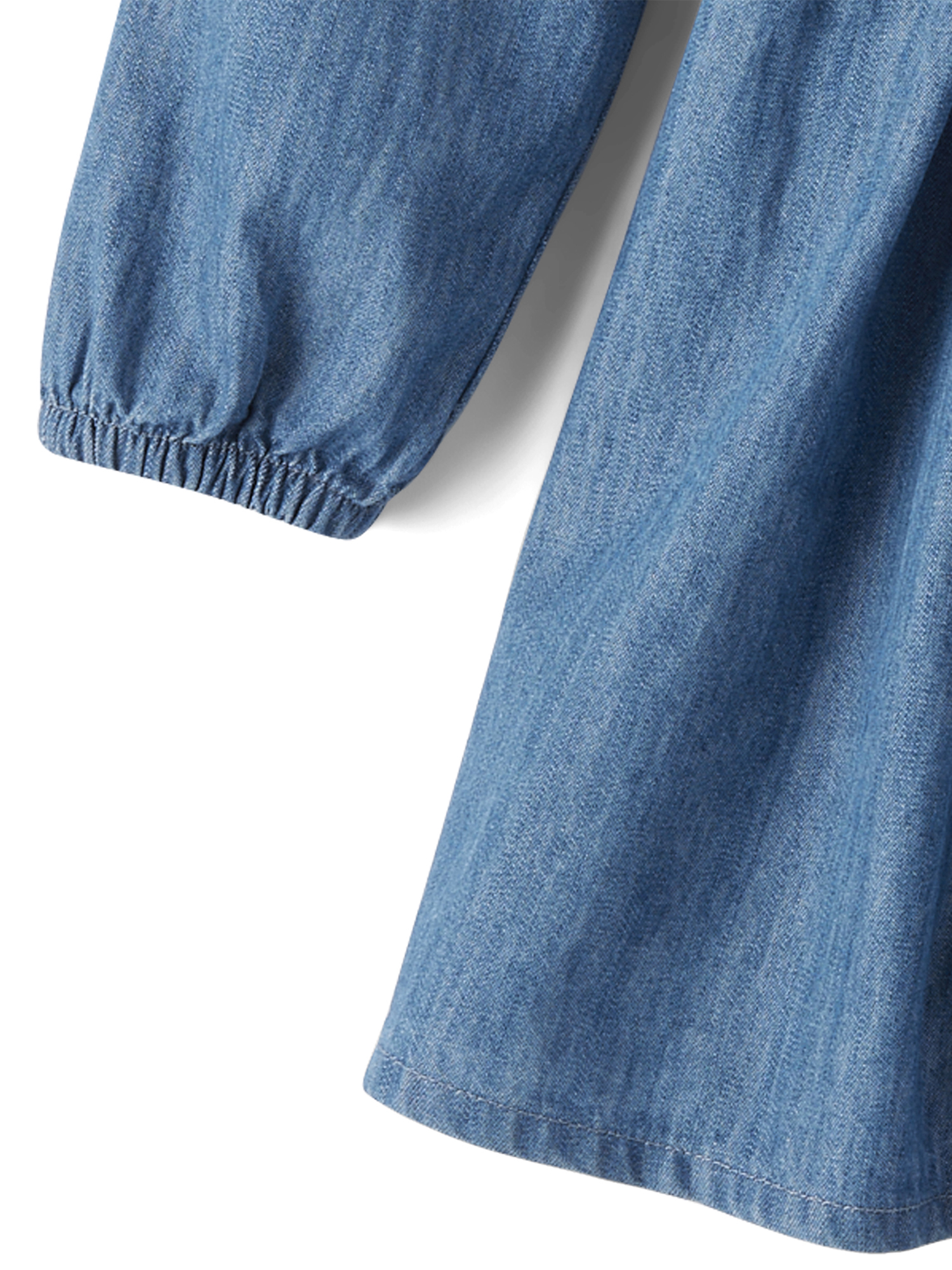 The Children's Place Girls Long Sleeve Smocked Chambray Dress, Sizes XS-XXL