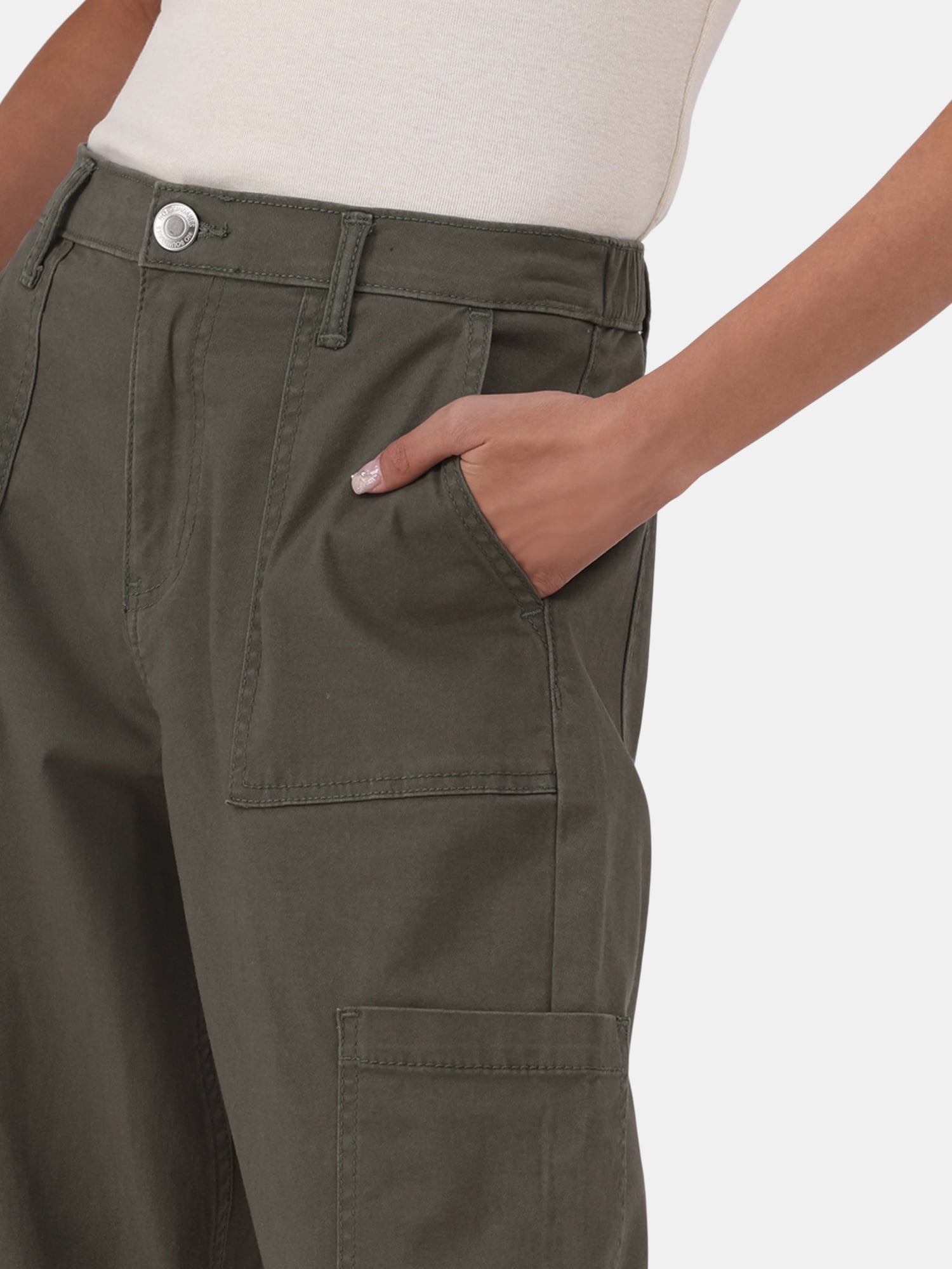 No Boundaries Wide Leg Cargo Pants, 31'' Inseam, Women's