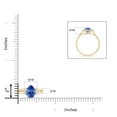 thumbnail image 4 of ANGARA Natural Pear 1.3 ct Tanzanite Ring with Triple Diamond Accents in 14K Yellow Gold for Women (Size-9x6mm) | December Birthstone, Anniversary, Jewelry Gift for Women | Natural Tanzanite Ring, 4 of 9