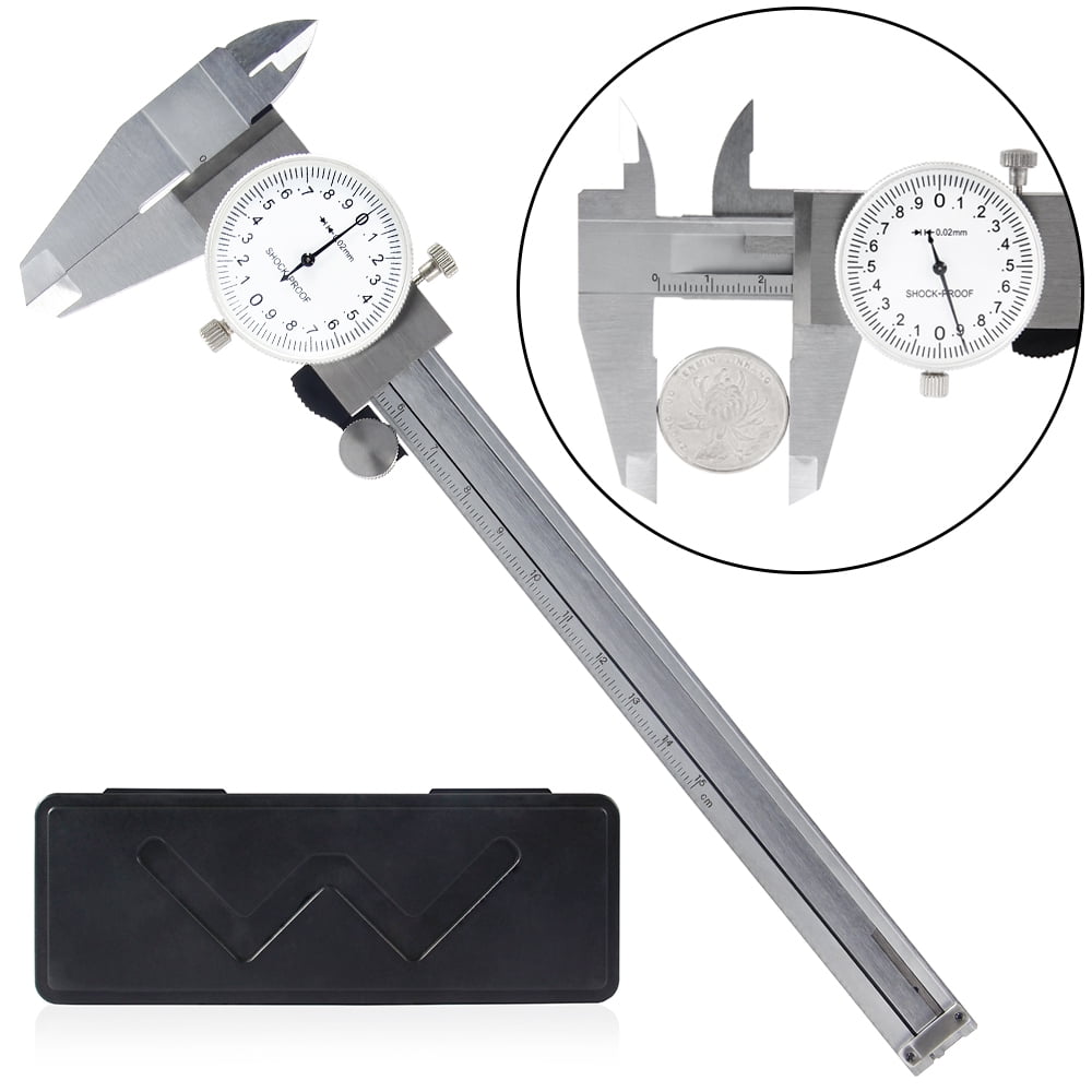 Generic 150MM DIAL CALIPER STAINLESS STEEL SHOCKPROOF .002mm OF ONE
