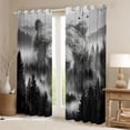 thumbnail image 2 of Feelyou Wildlife Bear Curtains Pack of 2 (42x84 Each), Nature Scenery Curtains Blackout, 2 of 6