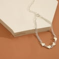 thumbnail image 4 of Fiudx Tobillera de Playa, Pulsera Vintage con Forma de Corazón de Melocotón, Joya de Metal Antialérgica para El Pie, Ideal para Vacaciones de Verano, Regalo para Mujeres y Niñas, Diseño Ligero., 4 of 5