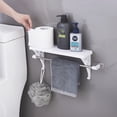 thumbnail image 4 of Toallero montado en la pared, colgador de uñas gratuito, organizador, accesorio de baño para el hogar, 4 of 5