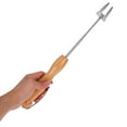 thumbnail image 3 of WHAMVOX Marshmallow Roasting Sticks Stainless Steel Telescoping Barbeque Skewers With Wood Handle Hot Dog Smores Forks Sticks Fire Pit Fork With Storage Bag For Home Kitchen Camping, 3 of 8