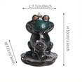 thumbnail image 4 of 1pc Ceramic Lotus Frog Backflow Incense Burner, Handmade Home Decor (Without Incense), 4 of 9