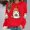 Red, variant on Womens Halloween Sweatshirts Casual Long Sleeve Cute Halloween Ghost Printed Winter Sweaters Loose Crewneck Pullover Blouses Ladies Halloween Costumes