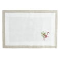 thumbnail image 5 of Embroidered Holly Christmas Tree Double-Layer Holiday Decorative Placemat (Natural+White Placemat 13"x19"-Set of 4), 5 of 5