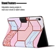 thumbnail image 4 of Techcircle 10.9" Full Body Protective Folio Tablet Case with Microfiber Cloth, Pink/Rosegold Marble, 4 of 7