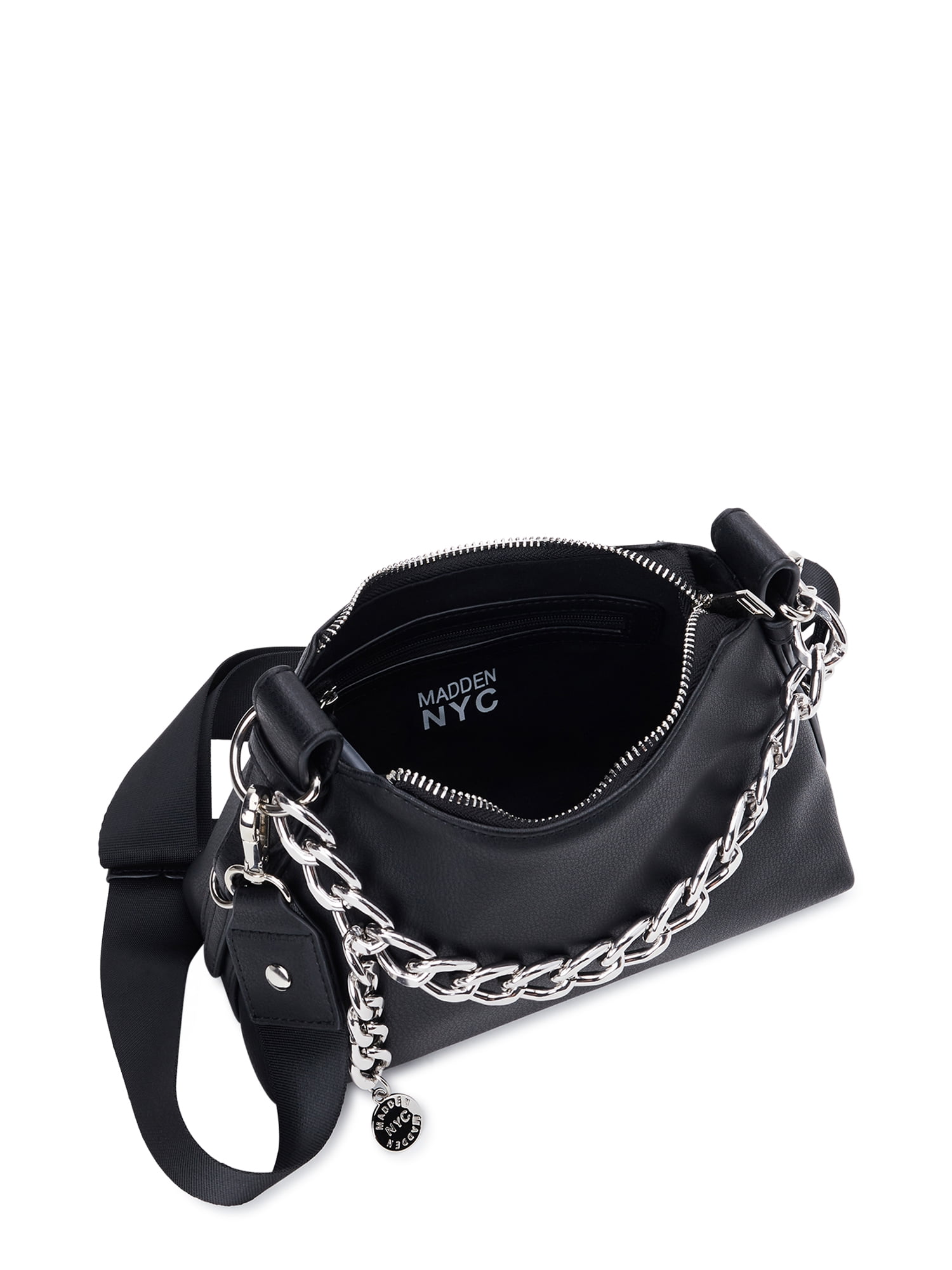 ★TOUT Y EST★ Popo Padded Chain Crossbody Bag Black Silver PUFFER CROSSBODY BAG