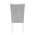 thumbnail image 3 of Grey and White Solid Back Side Chair Set / Durable and Comfortable Dining, 3 of 4