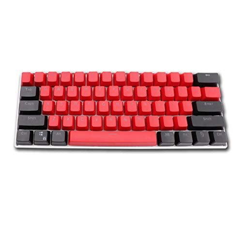 Keycaps Mechanical Keyboard, PBT Keycaps 60 Percent 61 Keycaps Set for OEM Profile Mechanical Gaming Keyboard with Key Puller for Cherry MX Switches GH60/RK61/Annie Pro/Joke - Only keycaps(Red)