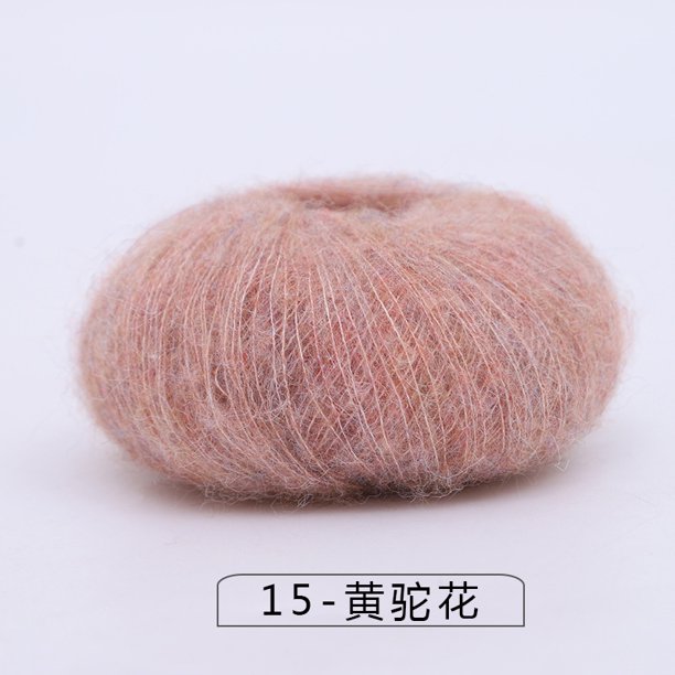 Xiao Hua Hilo de lana, marrón claro, 25 g x 2 rollos, ligero y cálido, tejido a mano para bufandas, tapices y decoraciones de pared, hilo tejido a mano para artes decorativas de moda.
