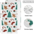 thumbnail image 2 of Christmas Tree Gingerman Hand Towels, Candy Xmas Stocking Kitchen Towel Ultra Soft and Absorbent,Decorative Fingertip Face Towel for Bathroom Hotel, 2 PCS, 28.3"x 14.4", 2 of 6
