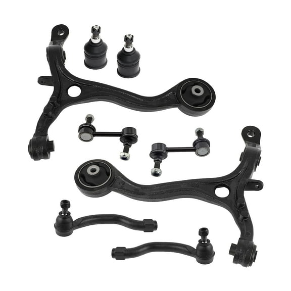 PartsW - 8 Pc Front Lower Control Arms   Lower Ball Joints, Outer Tie Rods, Sway Bar End Links, Suspension Kit fits Honda Accord 2008-2012 and Acura TSX 2009-2014