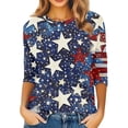 thumbnail image 4 of Women's 250 Anniversary USA Shirt 250th Anniversary USA Shirt V Neck Patriotic 4th of July Shirts, 4 of 5