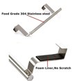thumbnail image 2 of 14" Ultra Firm Stainless Steel Single Rod Duster Cloth Kitchen Towel Rack for Bathroom Cabinet Door Hook Kitchen Toilet, 2 of 4
