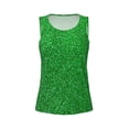 thumbnail image 4 of Lsque Green Sparkling Shiny Printed Workout Tank Tops for Women, Athletic Sports Tank Tops, Compression Sleeveless Dry Fit Shirts,Sleeveless Yoga Shirt-X-Large, 4 of 9