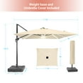 thumbnail image 2 of FLAME&SHADE 11.5*9FT Rectangular Cantilever LED Umbrella For Your Outdoor Space – Solution-Dyed Fabric, Aluminum Frame, and Innovative 360° Rotation System,Sand, 2 of 8
