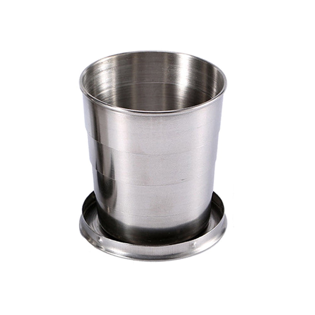 Stainless Steel Retractable Outdoor Travel Camping Folding Collapsible Cup USA 