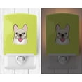 thumbnail image 2 of Caroline's Treasures BB1300CNL Checkerboard Lime Green French Bulldog Ceramic Night Light, 6x4x3", multicolor, 2 of 2