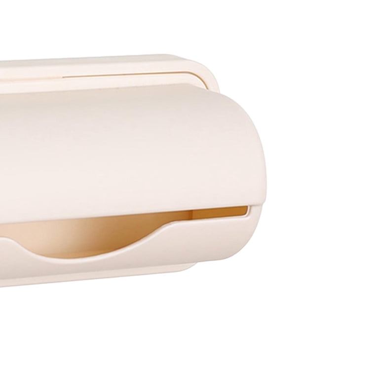 Wall-Mount Trash Bag Dispenser Holder - Kitchen Plastic Bag Roll Organizer For Under Sink Or Pantry Storage (Apricot Color)