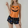 thumbnail image 2 of Halloween Pajamas Women Pumpkin Print Tank Top and Shorts Pajama Sets for Women 2 Piece Relaxed Fit Lightweight Home Wear Womens Pajamas Set L, 2 of 5